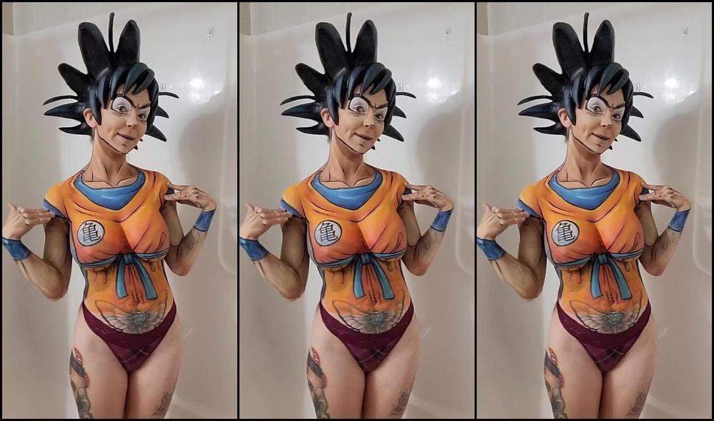 Alien Trash Kitty Nicknamed Alientrashkitty 08 05 2024 Onlyfans Video Goku Bodypaint Wash Off This Paint Took Me 6 Hours To Complete But It