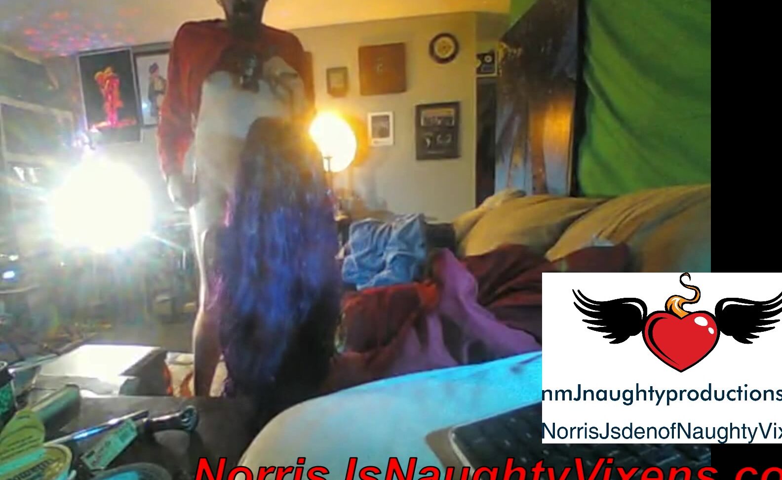 "nmjnaughtyvixens" blowjob, cowgirl, doggystyle, fucking, webcam Temple Love spycam of pornshoot Manyvids