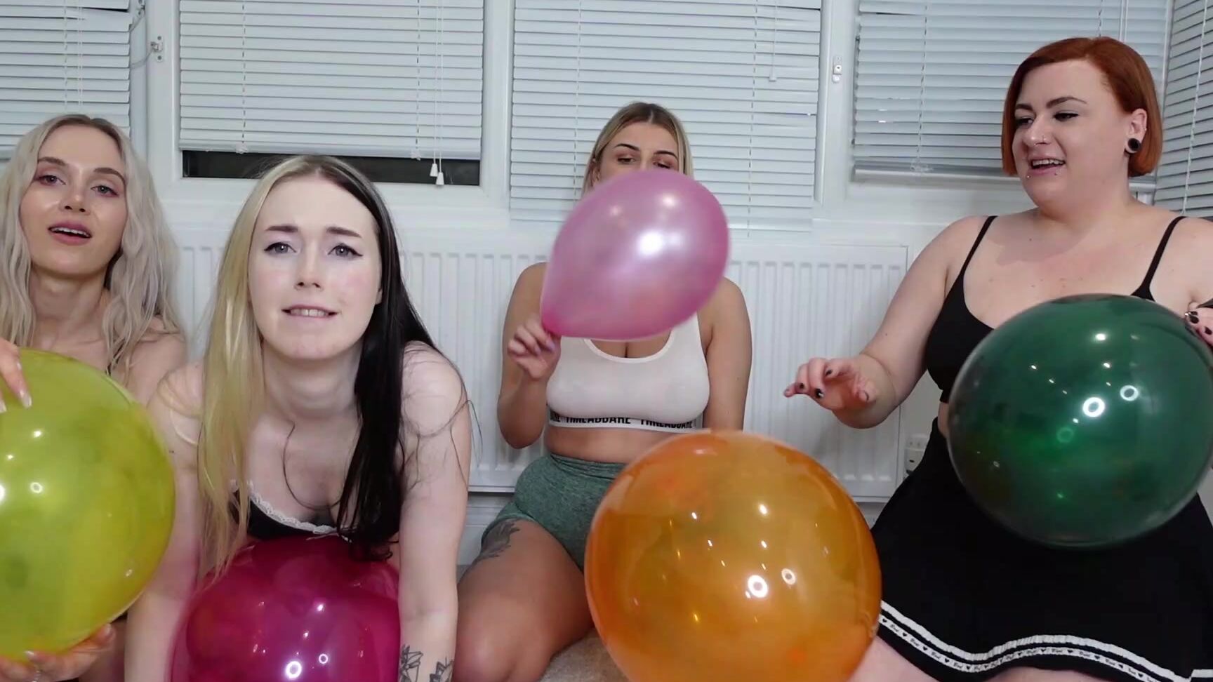 "Lucyy Avery" balloons, balloons non pop, boob bouncing, fetish, girl girl Balloon bouncing Manyvids