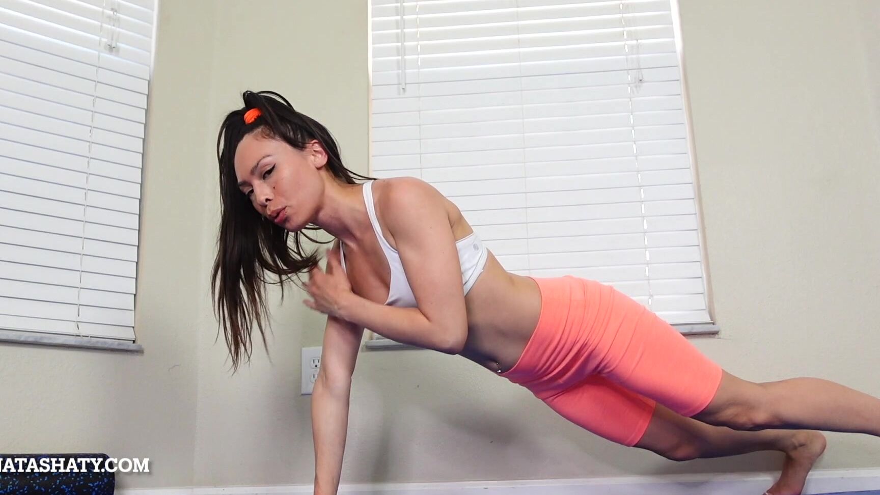 "NatashaTy9" abs, asian, athletic, belly, bellyfetish, brunette, fitbody, fitness, petite, workoutgym 30 Day Stretch Challenge Day 1 Manyvids