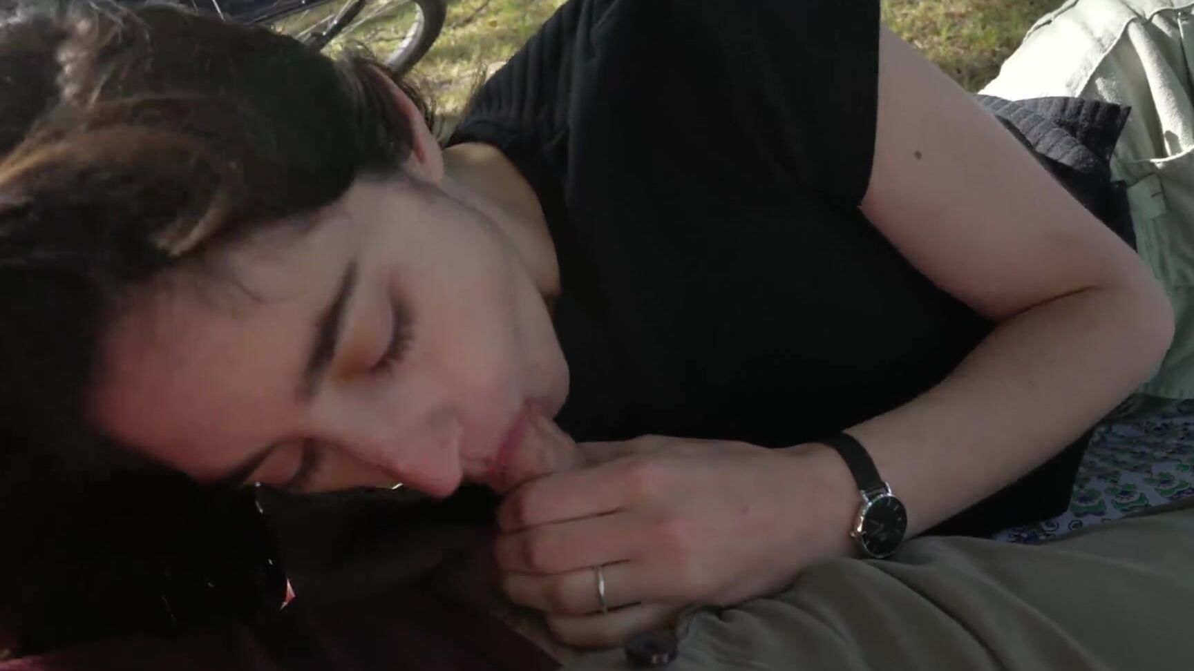 How Does A Day At The Park End Up With A Public Blowjob Cute Teen Swallows Cum John And Sky 1080P