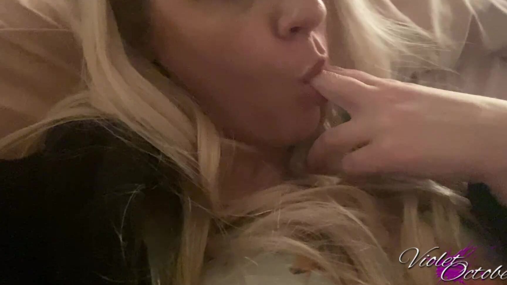 "VioletOctober" blonde, curvy, female desperation, finger fucking, submissive sluts Horny at the Brothel Manyvids