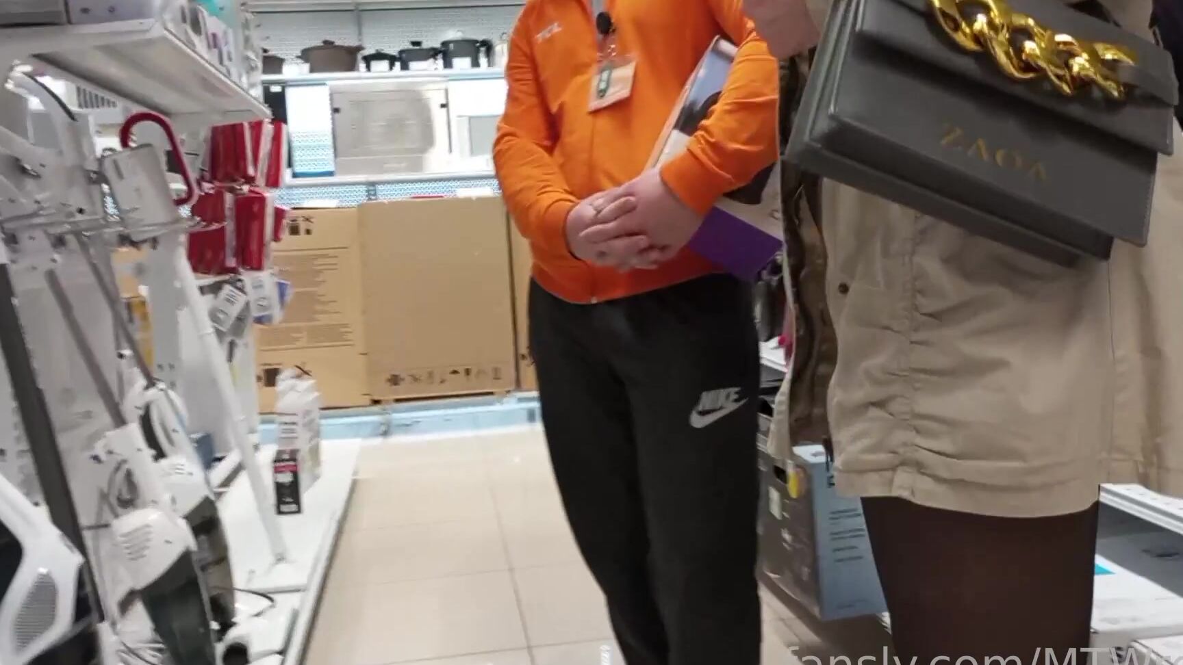 Exhibitionist Wife In Miniskirt Without Panties In The Store Embarrassing The Shop Assistants 2