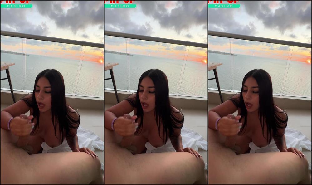 Thalia And Felipe Hot Stepsister On The Beach Makes Vacation Worthwhile Pinup Thalia And Felipe