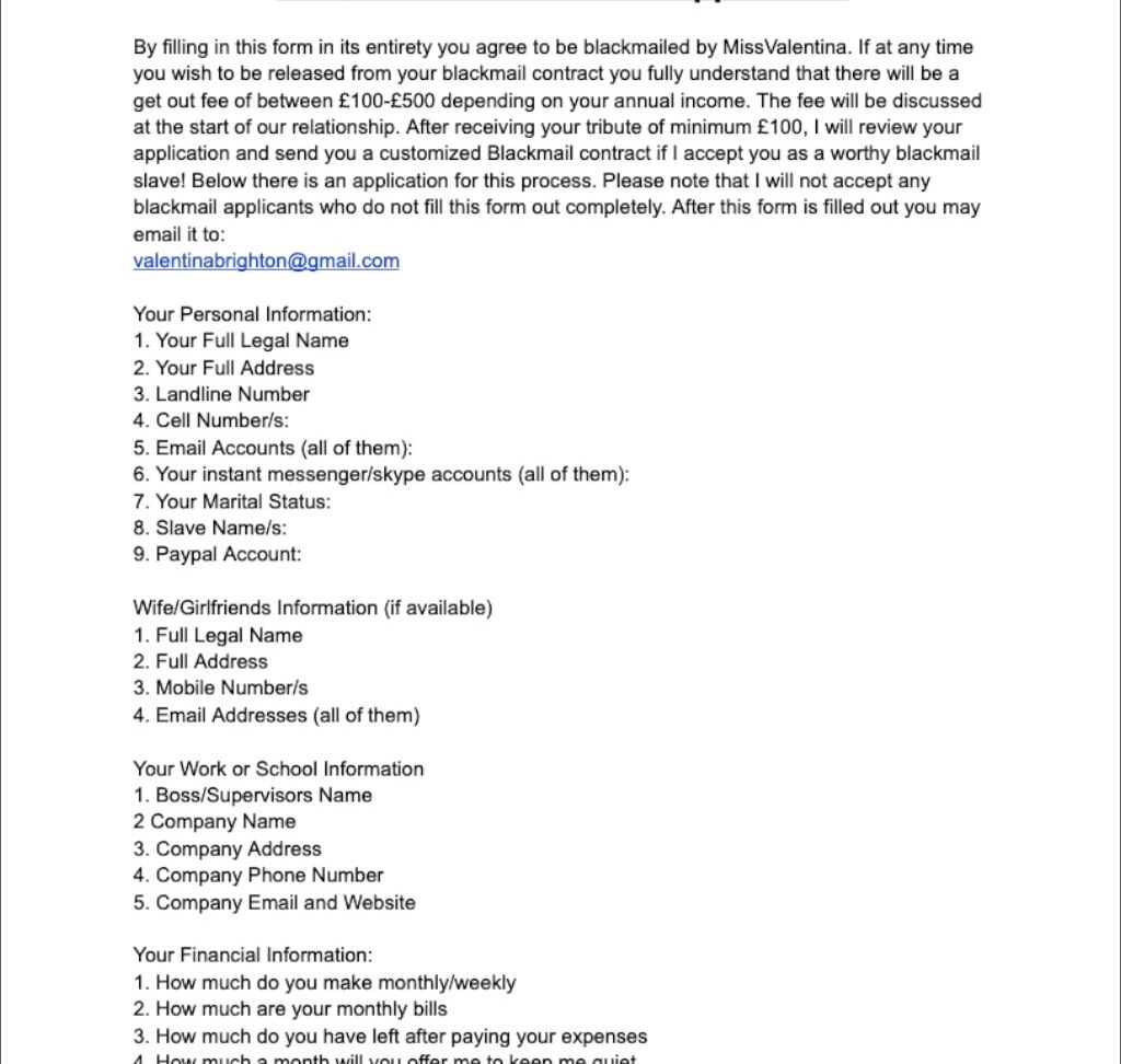 "MissValentina" blackmailfantasy, british, extremedomination, femdom, femdompov Blackmail Fantasy Contract 2024 Manyvids