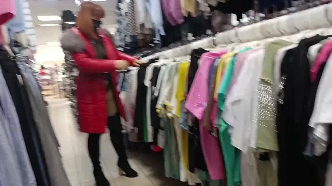 Exhibitionist Wife Transparent Outfit Shopping