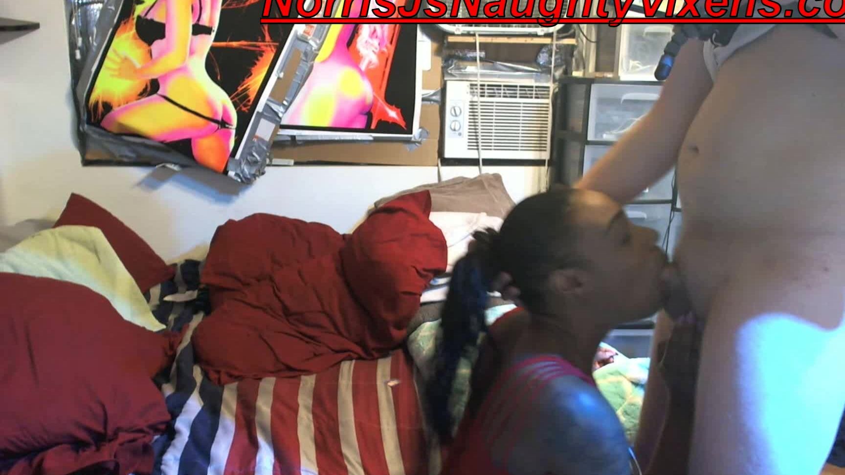 "nmjnaughtyvixens" ballsuckinglicking, blowjob, cuminmouth, ebony, webcam Bella Star rides me good amp hard Manyvids