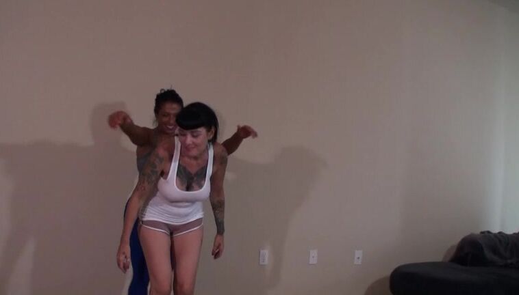 "Alexis Rain" brunette, lift & carry, muscular women, strength, weightlifting female Rewind Alexis amp Luna lift each other Manyvids