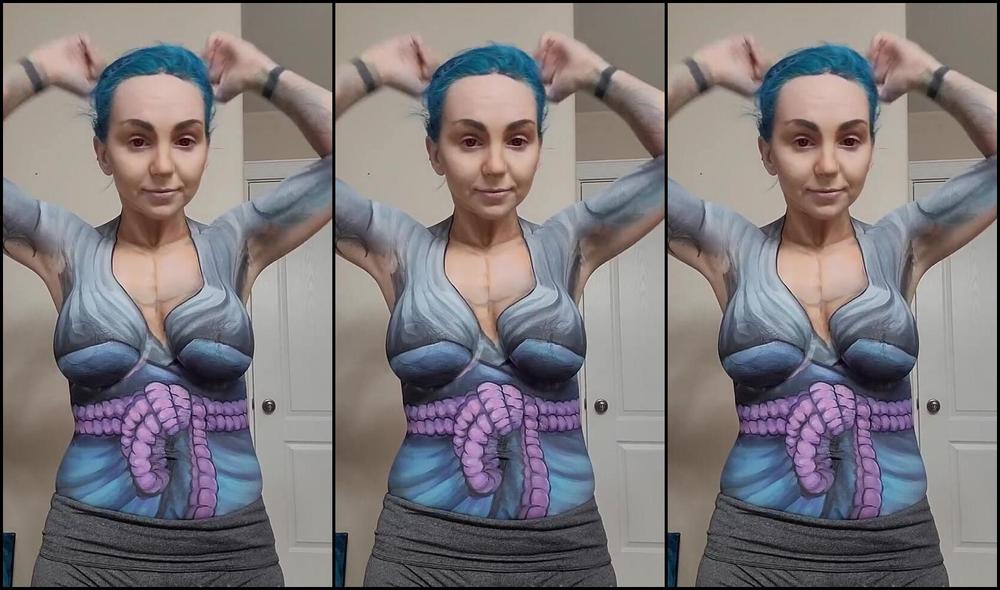 Alien Trash Kitty Nicknamed Alientrashkitty 03 26 2023 Onlyfans Video Sasuke Bodypaint Wash Off Video I Had A Lot Of Fun Painting This