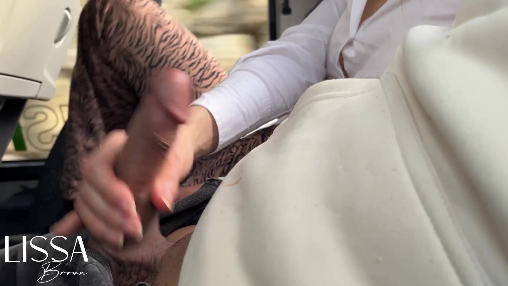 Lissa Brown Jerry Off And Blowjob In The Back Seat Of A Bus