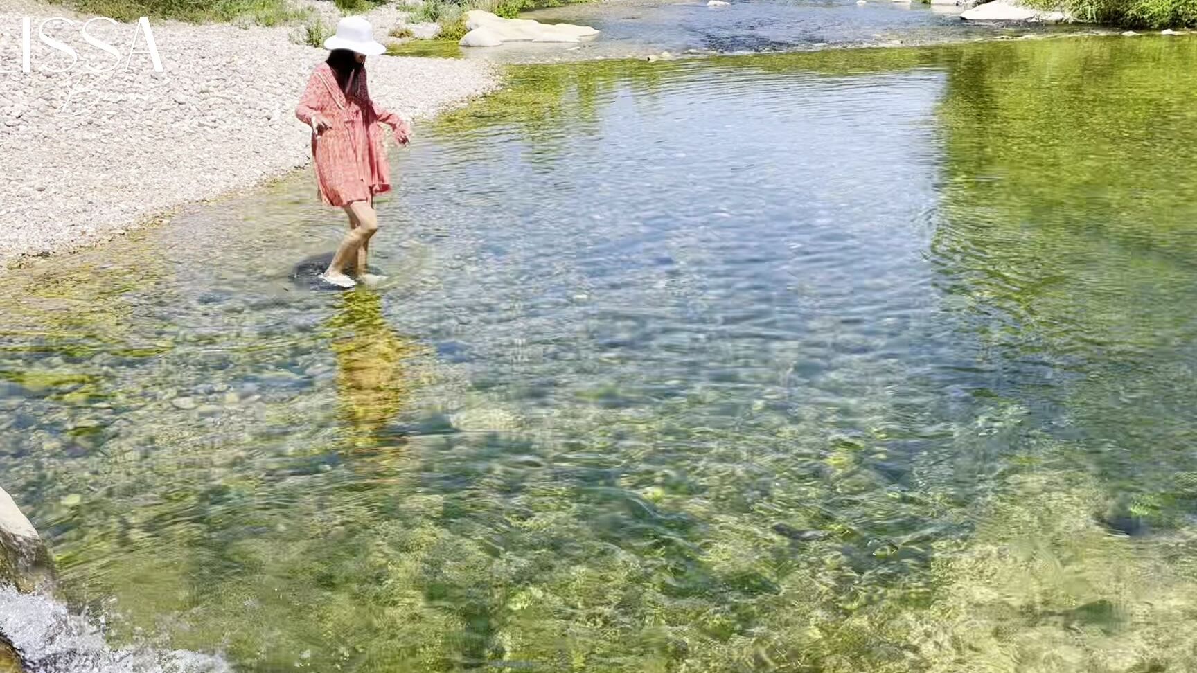 Lissa Brown Wet Dress In The River Masturbation Exhibitionism