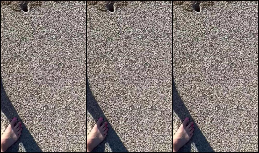 Peppermint Giantess Nicknamed Peppermintgiantess 09 28 2025 Onlyfans Video Comparing Footprints At The Beach
