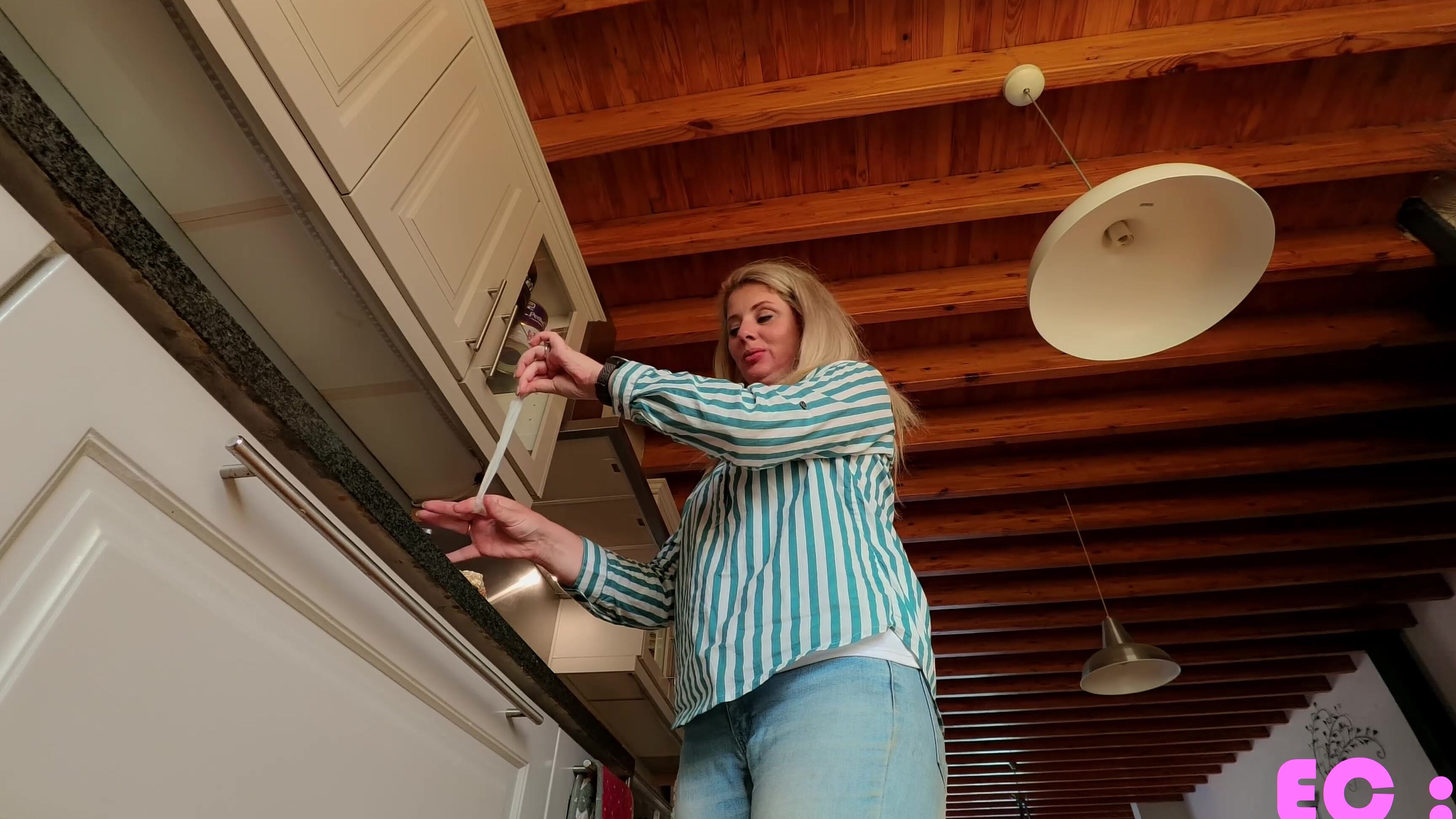 Pinkcandyec Spying Sex Action And Receive A Dirty Sandwich