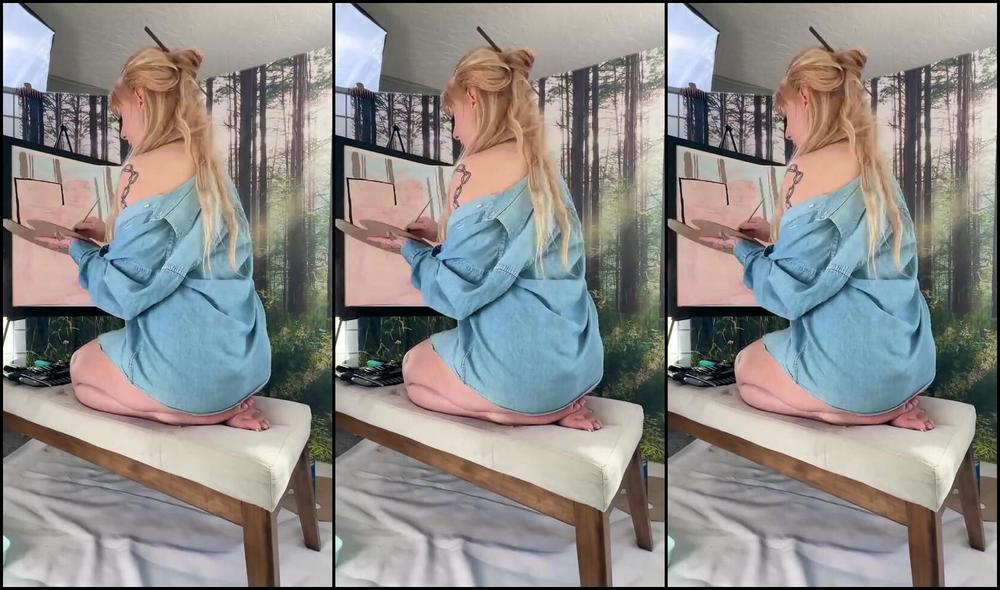 Blxxd Bunny Nicknamed Blxxdbunny 01 20 2025 Onlyfans Video Hang Out With Me While I Attempt To Paint For The First Time Havent Done