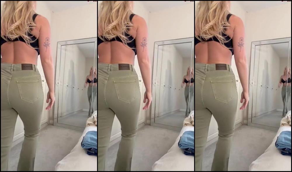 Emily Walters dominates in femdom onlyfans video with Jean Try On Haul