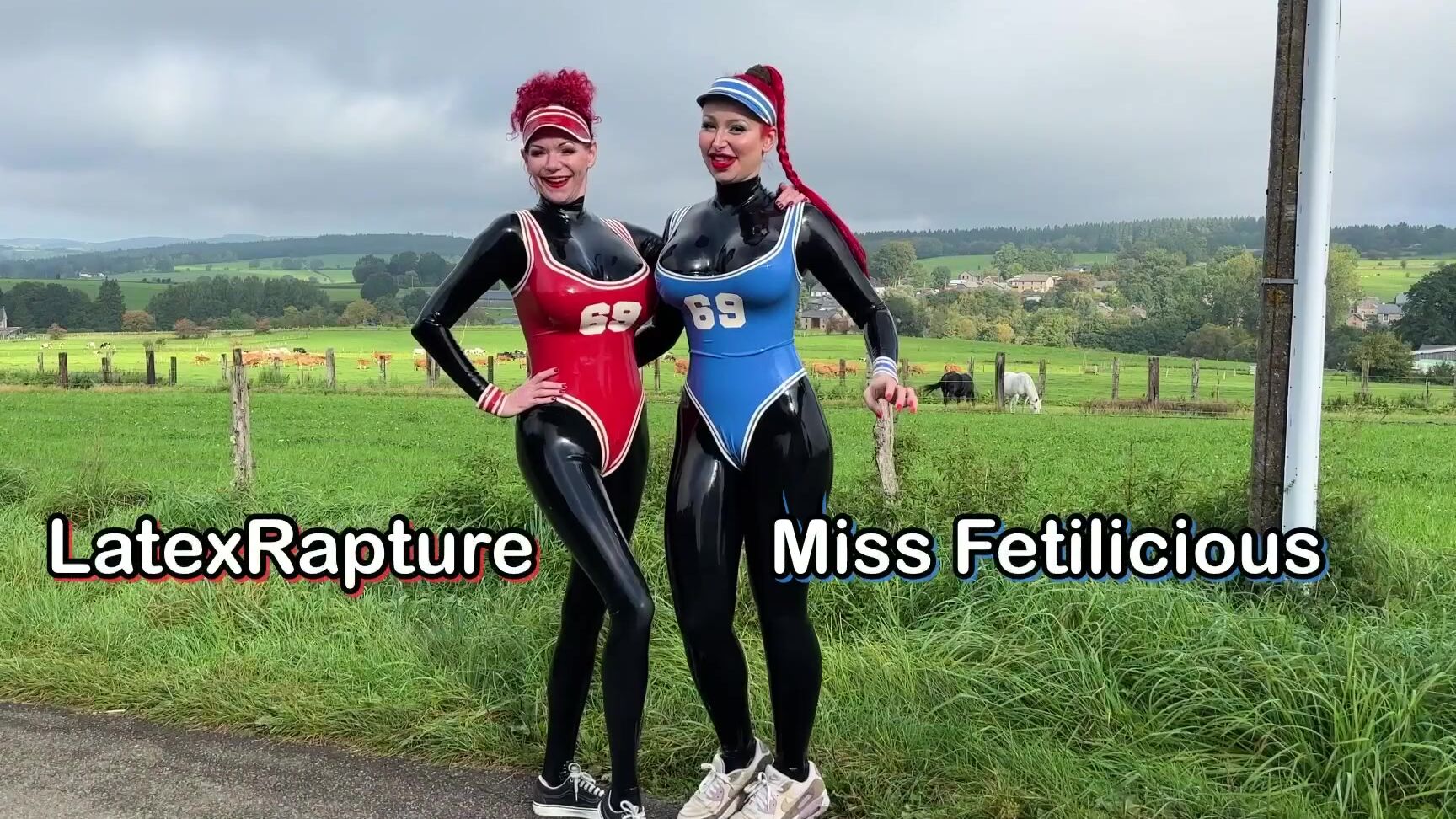 Miss Fetilicious & I Get Wild In Nature While Wearing Our Big Boob Catsuits
