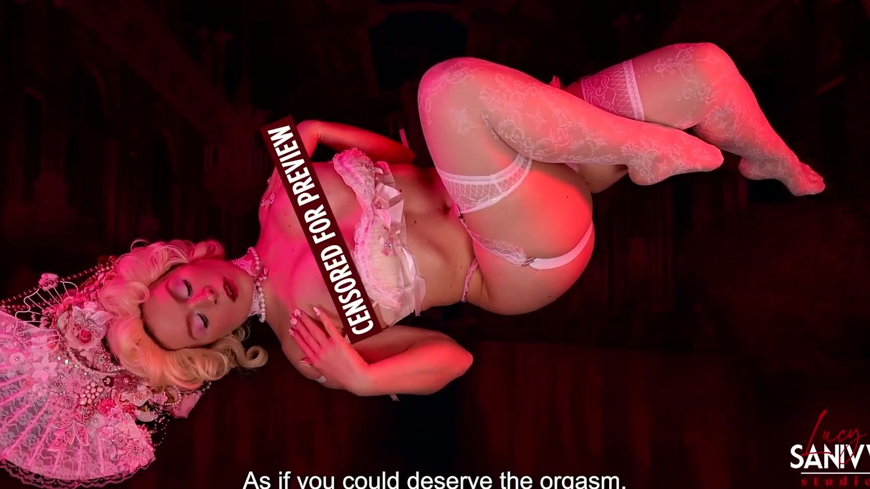 Lucy Sanivy dominates and humiliates her submissive with feet and bare hands