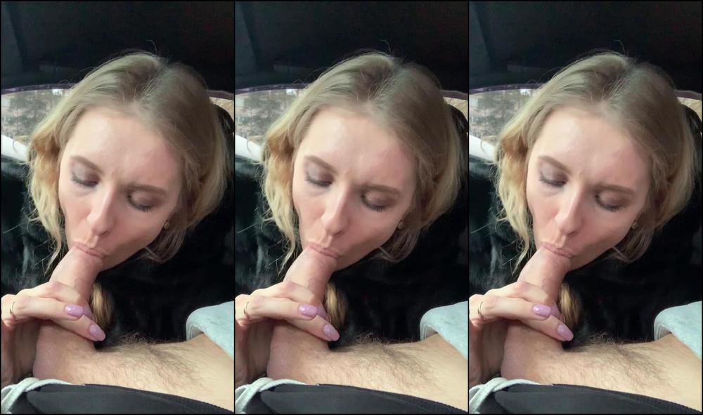 Sexsweetblonde Hot Public Blowjob In Car On Parking