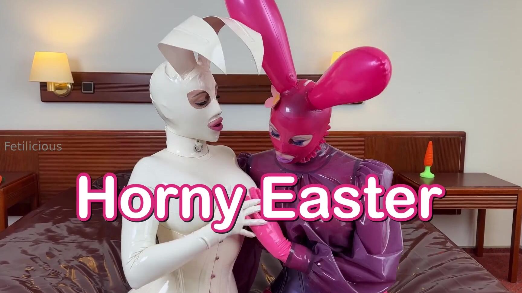 Miss Fetilicious & Lola Noir get real close for Easter with our Bunny outfit