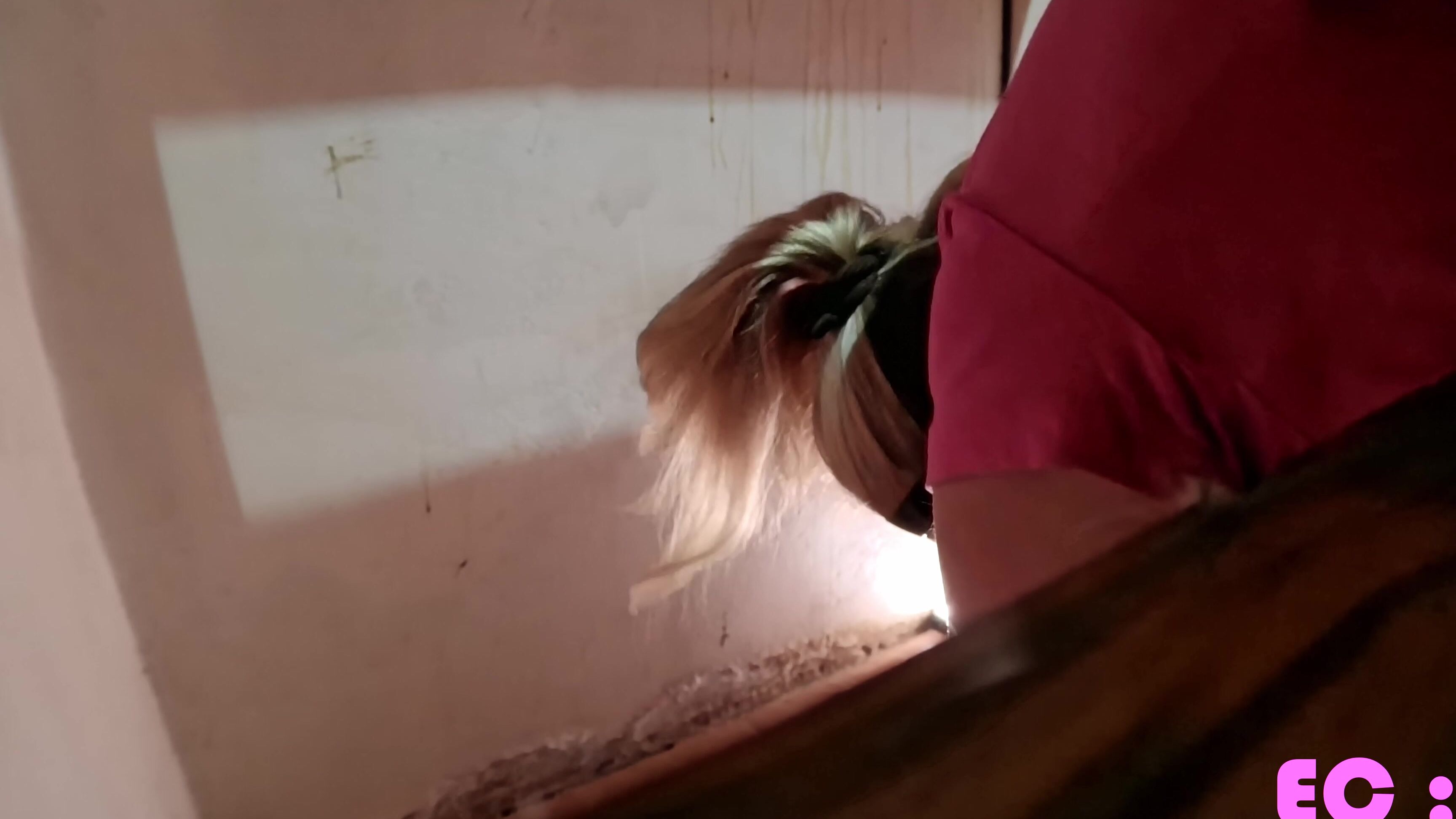 Pinkcandyec Stuck Under The Stairs Having My Feet And Pussy Fucked
