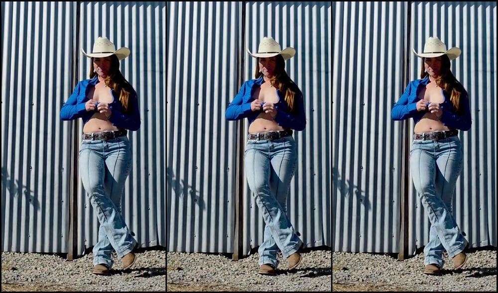 Watch My Naughty Red Farmgirl Tease You While Stripping Out of My Riding Clothes & Teasing You with My Naked Body