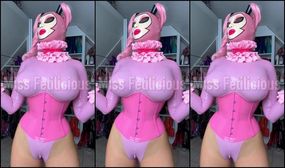 Miss Fetilicious flaunts her PinkSpace outfit and transforms into a hot babe