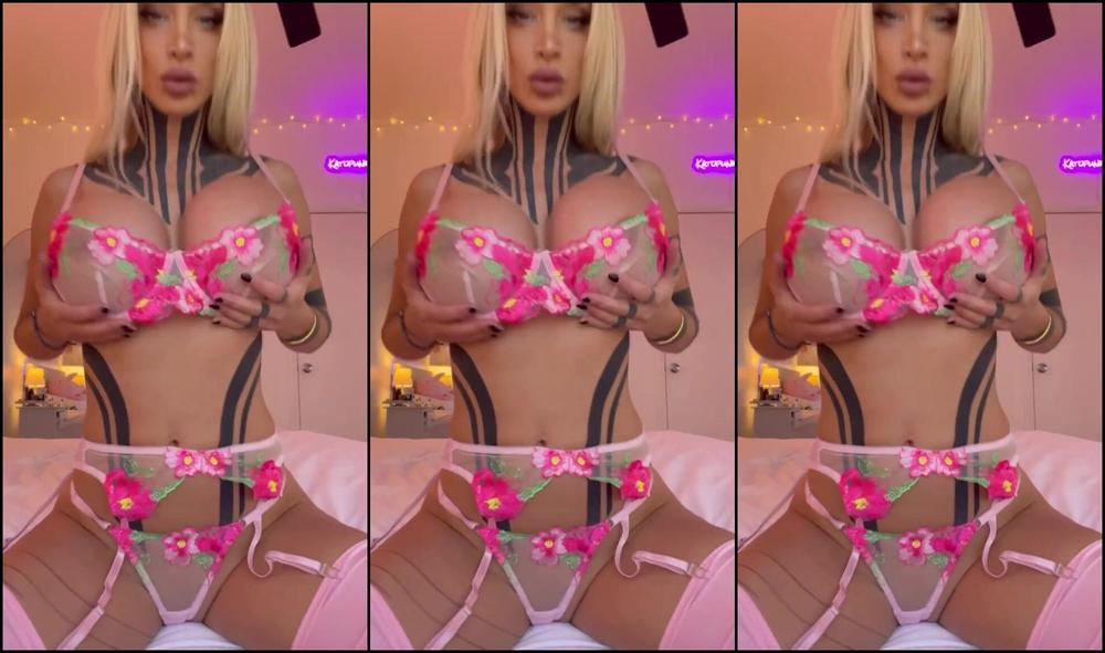 Katopunk's Close-Up Solo: Dildoing with tentacle & katopunk