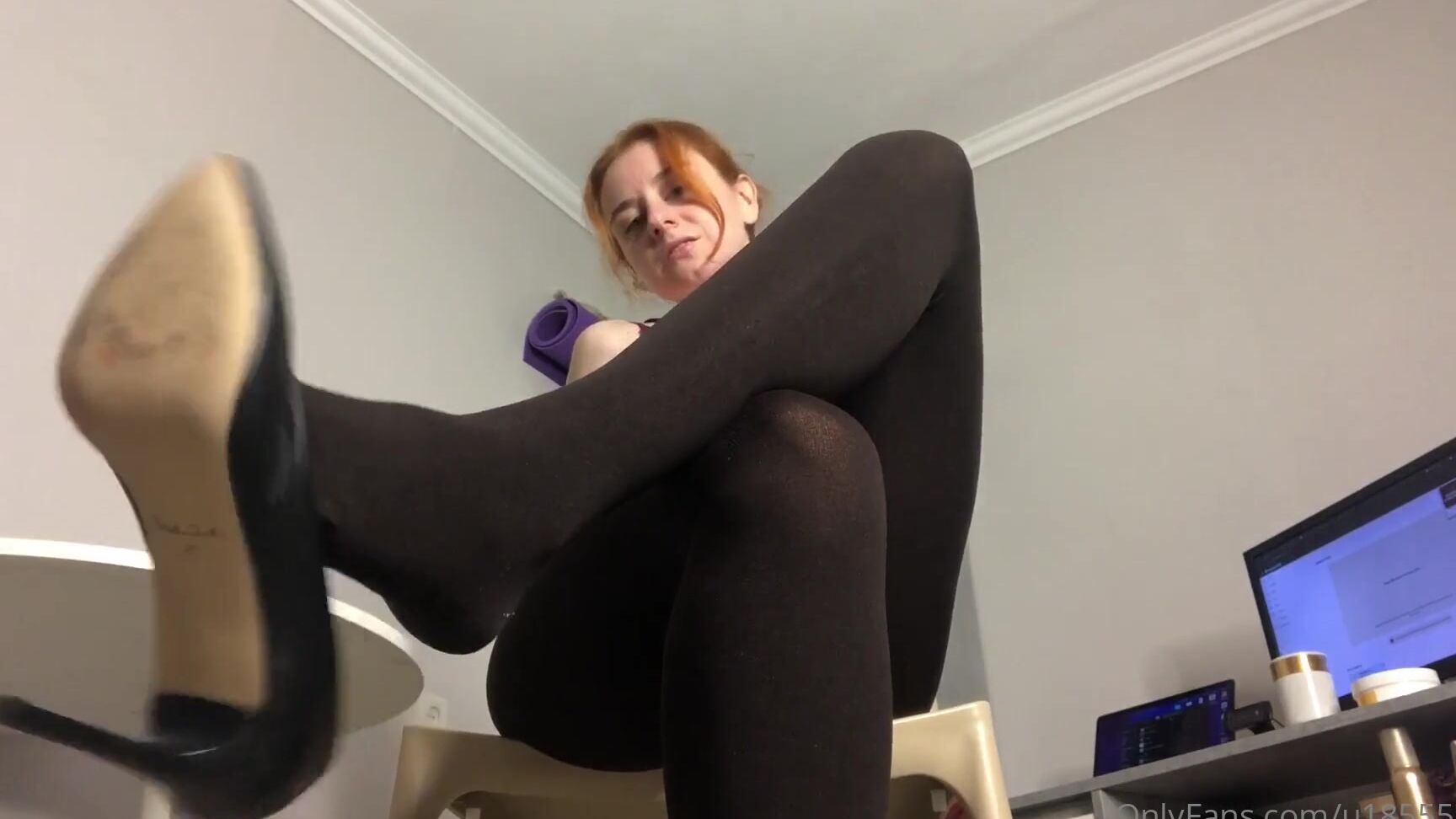Kathrynne Feetgoddess 11, the goddess of feet, teasing in warm pantyhose