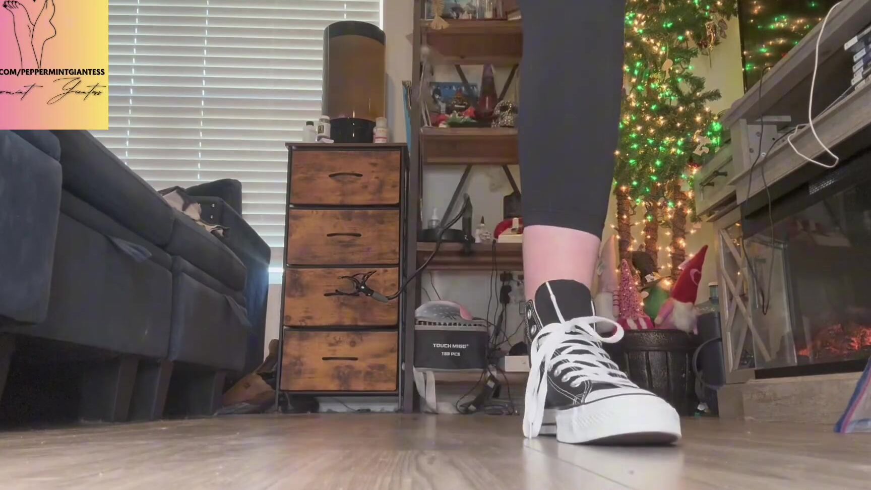 Peppermint Giantess Nicknamed Peppermintgiantess 11 19 2025 Onlyfans Video New Shoes From A Footboy Hightop Chucks