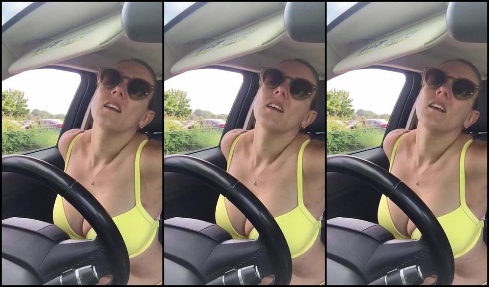 "SuzieLove212" bikini, car, milf, outdoors, pussy play Tits Out amp Pussy Play in Bikini in Car Manyvids