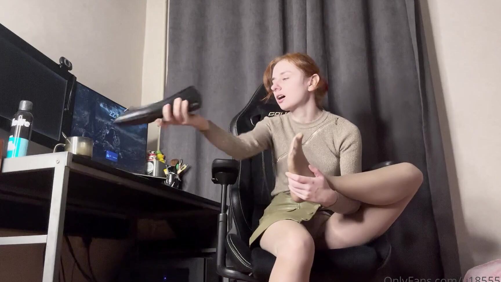 Watch Mistress Kathrynne Feetgoddess humiliate and tease onlyfans with her smelly pantyhose