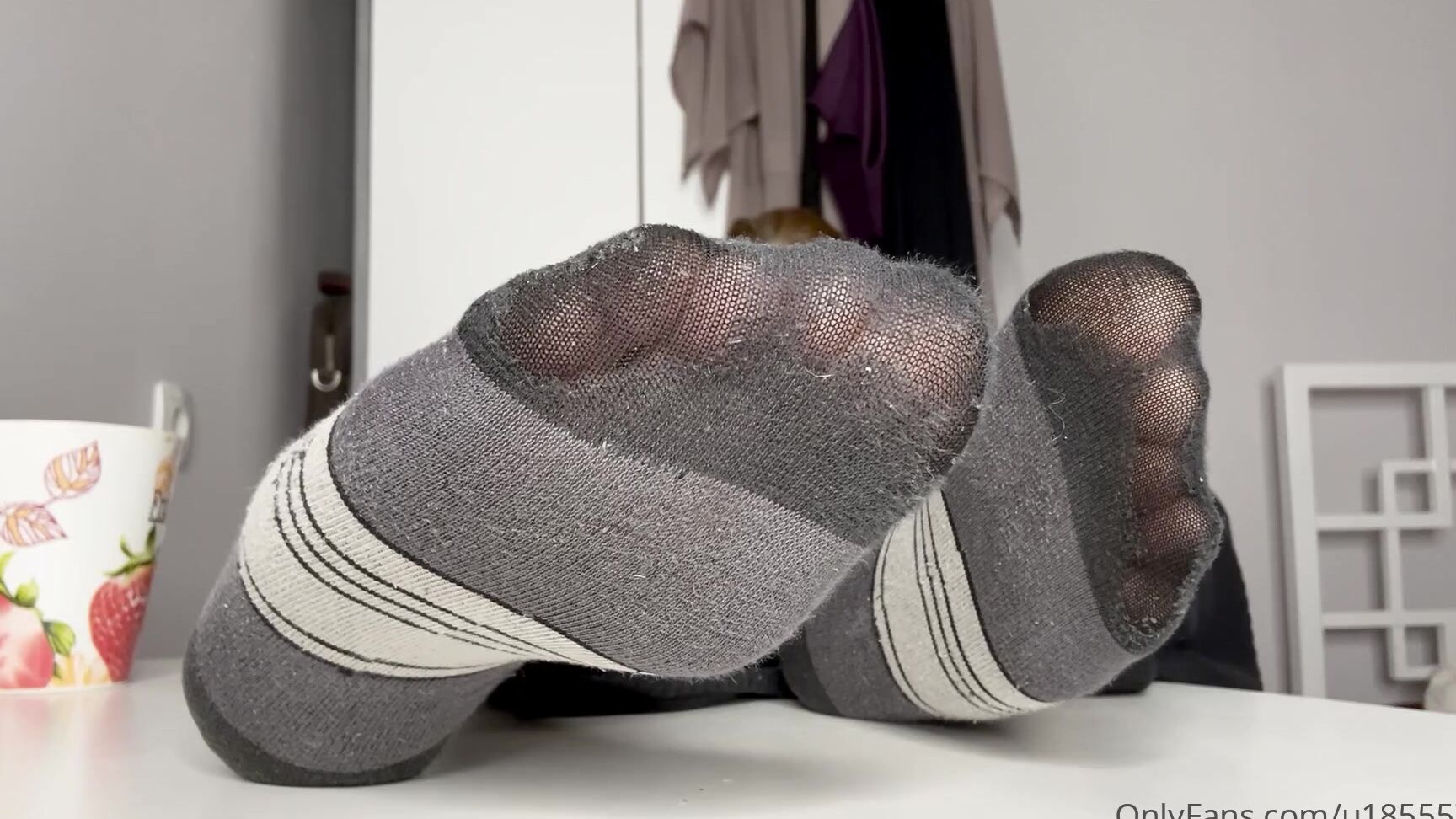 Mistress Kathrynne gets kinky with her fans in Onlyfans video - sniffing my socks & feet until I finish my book