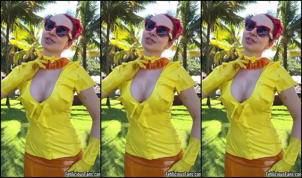 Miss Fetilicious goes wild in latex & onlyfans video