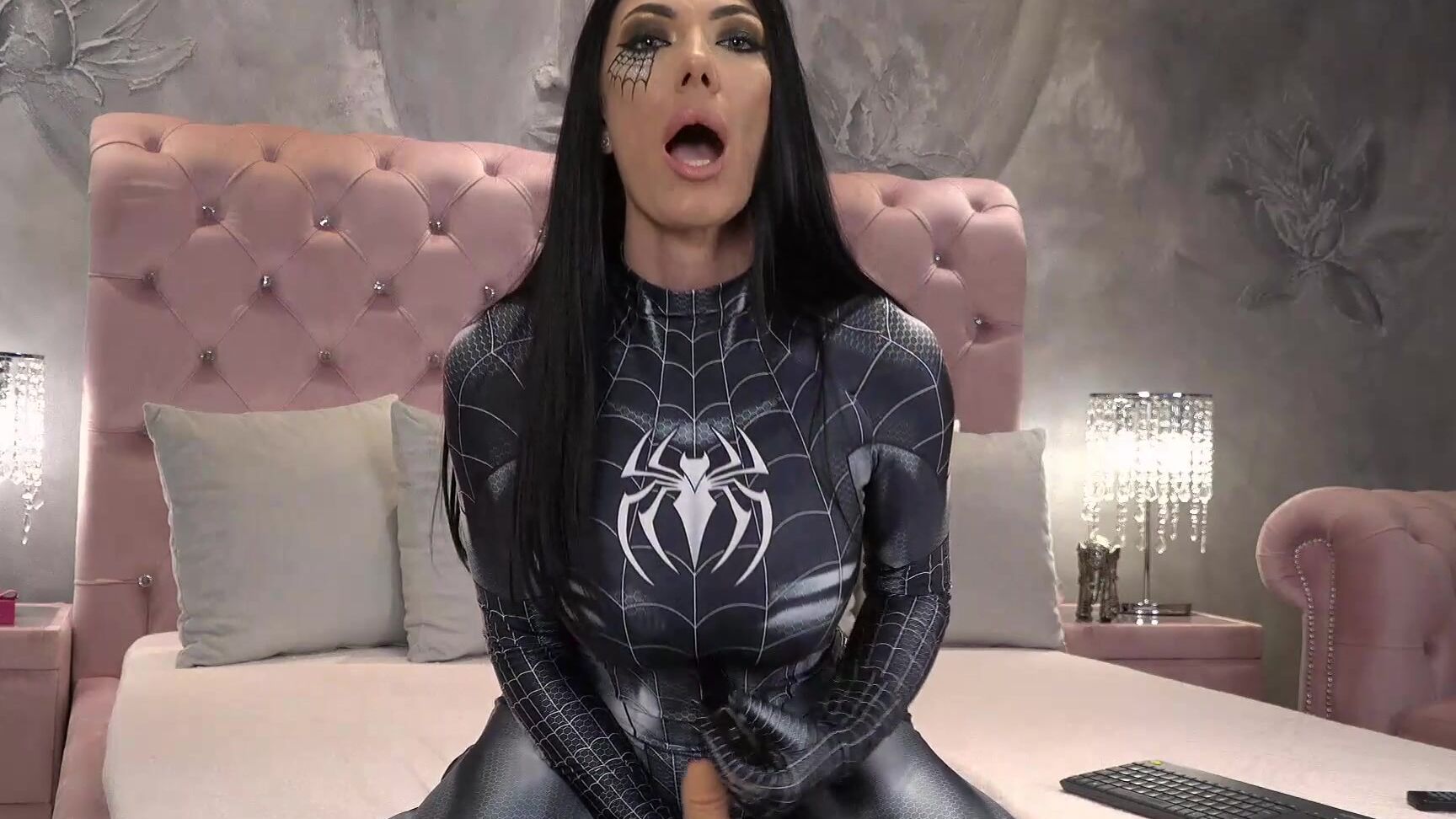 Goddess Venom dominates VivienneRuth in role play, costume, and domination