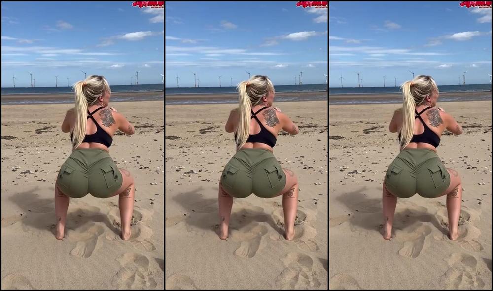 Emily Walters dominates with feet and squats in Onlyfans video Day 22