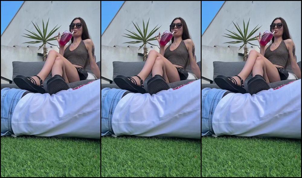 Goddess Ellyah Nicknamed Goddessellyah 09 10 2025 Onlyfans Video Trampling This Virgin In Sandals And Bare Feet Right Jumping On Him After I Took His