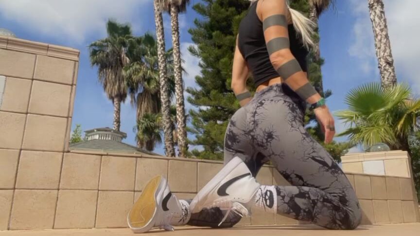 KatoPunk strips & teases in wild outdoor strip show with big tits & tattoos